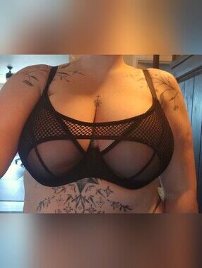 Hustler Hollywood Black Fishnet & Mesh Underwire Bra
